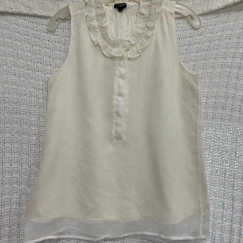 J. Crew sleeveless women’s top.